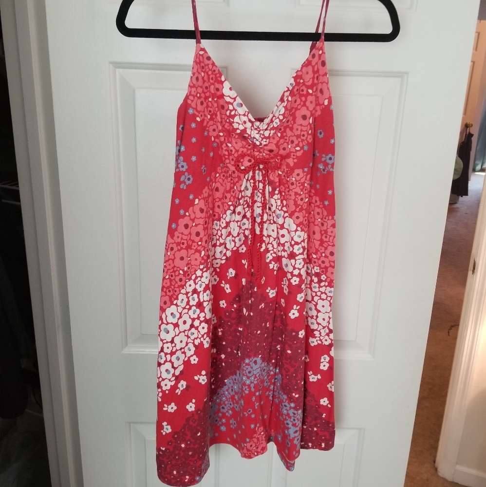 American Eagle Red Floral Sundress